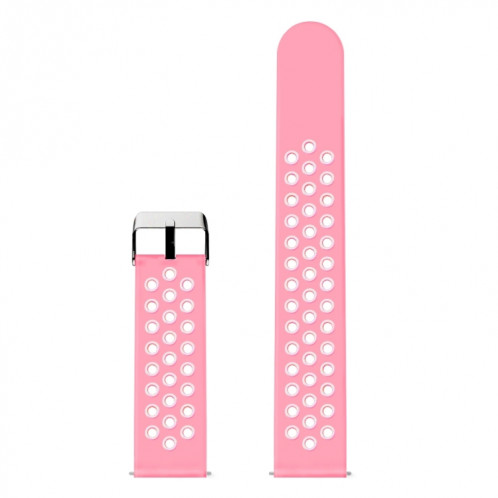 Pour Fossil Gen 5 Carlyle / Julianna / Garrett / Carlyle HR Bracelet de montre en silicone bicolore (rose) SH101E346-06
