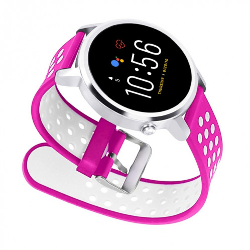 Pour Fossil Gen 5 Carlyle / Julianna / Garrett / Carlyle HR Bracelet de montre en silicone bicolore (Rose Rouge) SH101F1297-06