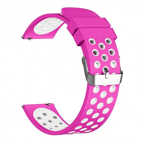 Pour Fossil Gen 5 Carlyle / Julianna / Garrett / Carlyle HR Bracelet de montre en silicone bicolore (Rose Rouge) SH101F1297-06
