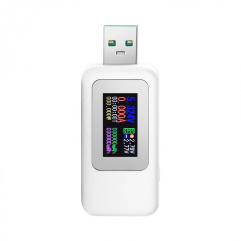 KWS-MX18 10 dans 1 Courant USB CC Courant 4-30V Tension de tension Mémoire numérique Ammeter (blanc) SH901B404-07