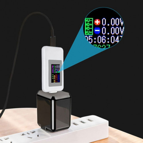 KWS-MX18 10 dans 1 Courant USB CC Courant 4-30V Tension de tension Mémoire numérique Ammeter (blanc) SH901B404-07