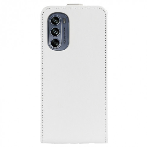 Pour Motorola Moto G62 5G R64 Texture Vertical Flip Leather Phone Case (blanc) SH901B803-06