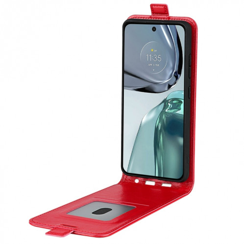 Pour Motorola Moto G62 5G R64 Texture Vertical Flip Leather Phone Case (rouge) SH901C1986-06