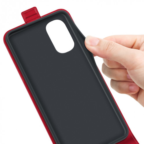 Pour Motorola Moto G62 5G R64 Texture Vertical Flip Leather Phone Case (rouge) SH901C1986-06