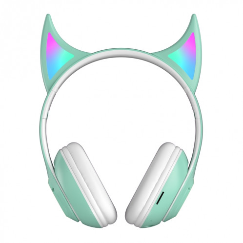 STN25 Devil Ear RGB Light Casque de musique sans fil pour enfants avec micro (vert) SH101F1785-08