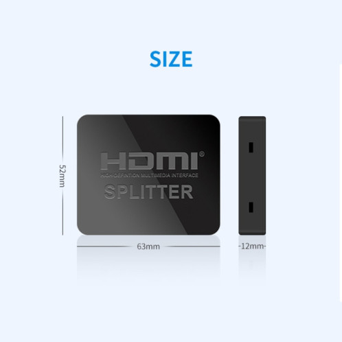 JSM 1 à 2 Commutateur HDMI 1080P Séparateur d'affichage simultané à deux écrans SJ9594675-07