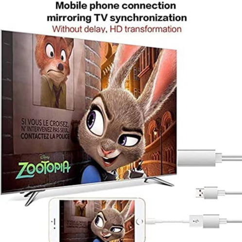Adaptateur de câbles HDMI Dongle USB mâle + USB femelle vers HDMI mâle 1080P SH301A880-09