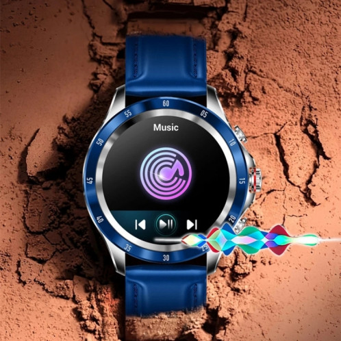 NX1 Montre intelligente à écran couleur de 1,32 pouces, prend en charge la surveillance de la fréquence cardiaque / la surveillance de la pression artérielle (bleu) SH601C118-07