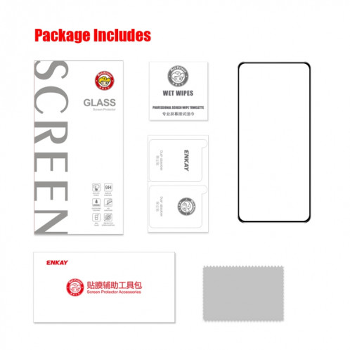 Pour Motorola Edge 30 Neo ENKAY Full Glue 0.26mm 9H 2.5D Verre Trempé Full Film SE1001138-08