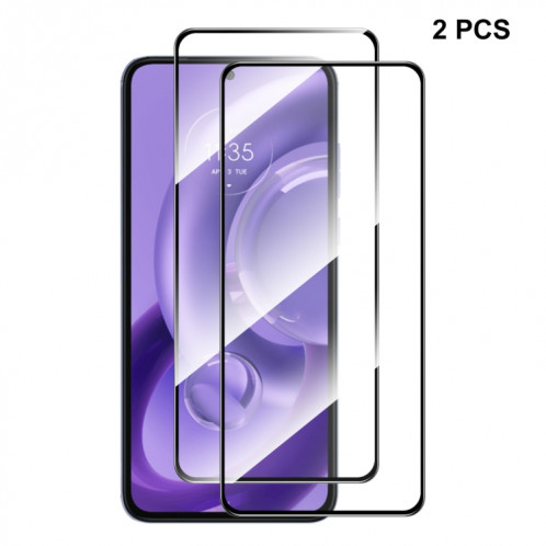 Pour Motorola Edge 30 Neo 2 pièces ENKAY colle complète 0.26mm 9H 2.5D verre trempé Film complet SE10021912-08