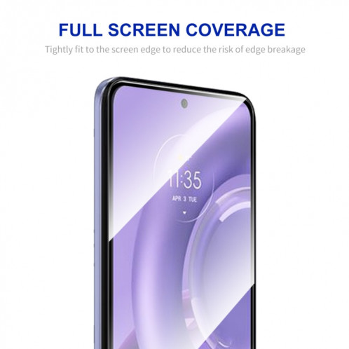 Pour Motorola Edge 30 Neo 2 pièces ENKAY colle complète 0.26mm 9H 2.5D verre trempé Film complet SE10021912-08