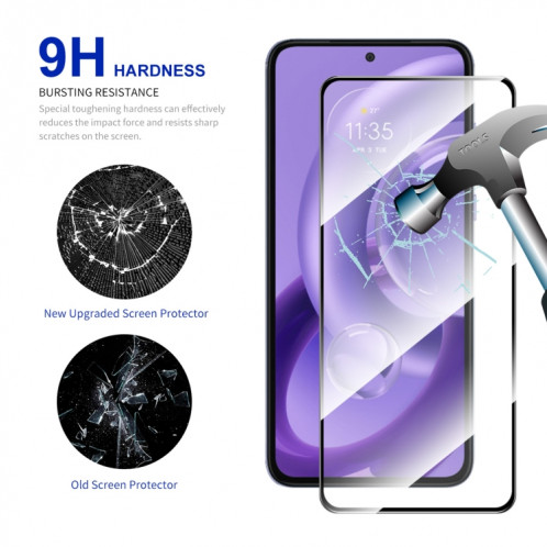 Pour Motorola Edge 30 Neo 2 pièces ENKAY colle complète 0.26mm 9H 2.5D verre trempé Film complet SE10021912-08