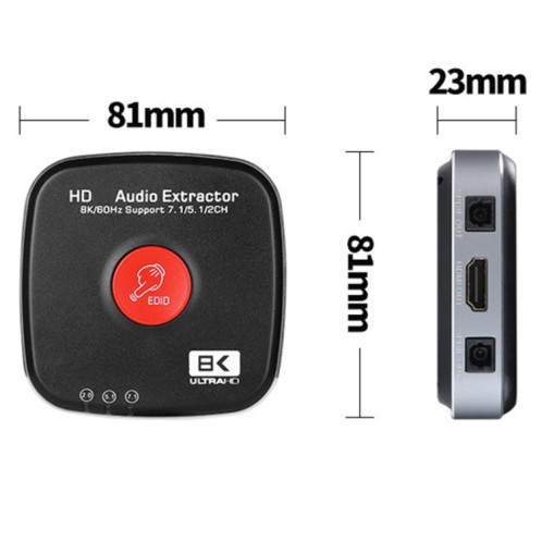 AYSA-11V21 8K/60Hz YbCr420 HDR10 Sortie 7.1 Séparateur Audio HDMI8K Séparateur Audio 2.1 SH9966885-06