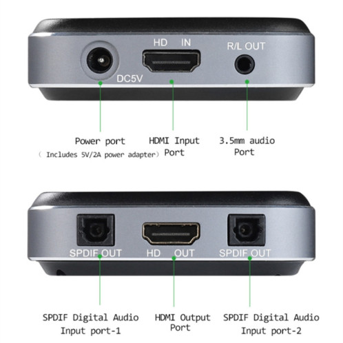 AYSA-11V21 8K/60Hz YbCr420 HDR10 Sortie 7.1 Séparateur Audio HDMI8K Séparateur Audio 2.1 SH9966885-06