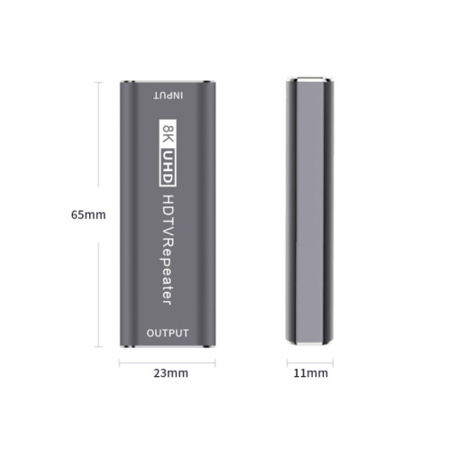 JUNSUNMAY 8K 30m Adaptateur HDMI Amplificateur de Signal Répéteur HDMI Extender (Gris) SJ901B239-08