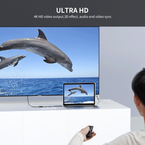 JUNSUNMAY 7 en 1 Type-C vers 4K Adaptateur de station d'accueil HDMI PD Hub de charge rapide Lecteur de carte SD / TF SJ0427188-08
