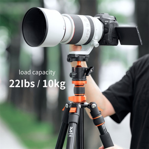K&F CONCEPT KF31.023V3 Rotule trépied panoramique en métal rotative à 360 degrés avec plaque de dégagement rapide 1/4" SK04311774-07