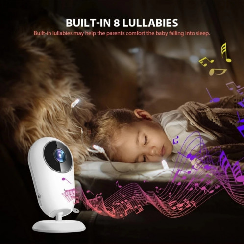 VB608 4,3 pouces vidéo sans fil bébé moniteur IR LED vision nocturne interphone caméra de surveillance (prise ue) SH701B1594-06