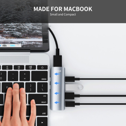 Adaptateur de station d'accueil ENKAY Hat-Prince 5 en 2 Hub Type-C vers 4K HDMI / USB 3.0 SE0501447-09