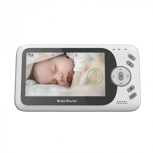 VB801 Moniteur bébé avec caméra de vision nocturne de 4,3 pouces, caméra vidéo audio interphone sans fil, détection de température () SH201B340-07