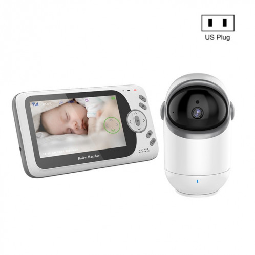 VB801 Moniteur bébé avec caméra de vision nocturne de 4,3 pouces, caméra vidéo audio interphone sans fil, détection de température (prise UE) SH201B340-07