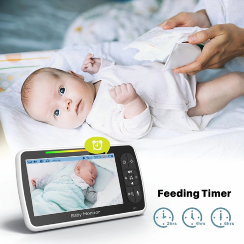 SM650 caméra vidéo sans fil pour bébé interphone vision nocturne caméra de surveillance de la température (prise ue) SH301B281-07