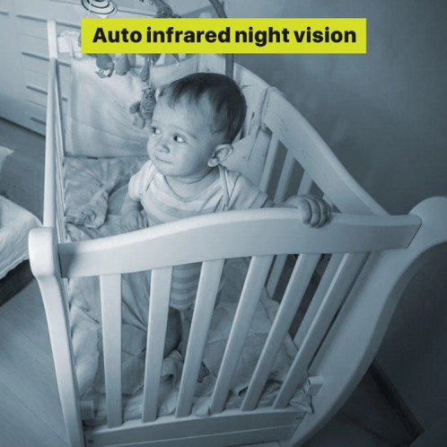 SM650 caméra vidéo sans fil pour bébé interphone vision nocturne caméra de surveillance de la température (prise ue) SH301B281-07