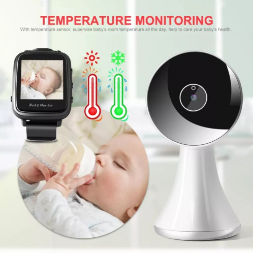 VB606 Smart Watch Style Baby Monitor Portable 2.4Ghz Vidéo sans fil Baby Cry Alarm Mic Camera (EU Plug) SH401B123-06