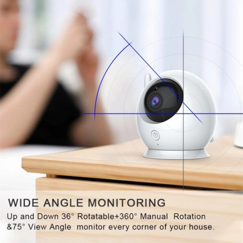 ABM100 4,3 pouces vidéo sans fil couleur vision nocturne bébé moniteur caméra de sécurité à 360 degrés () SH601B1308-06