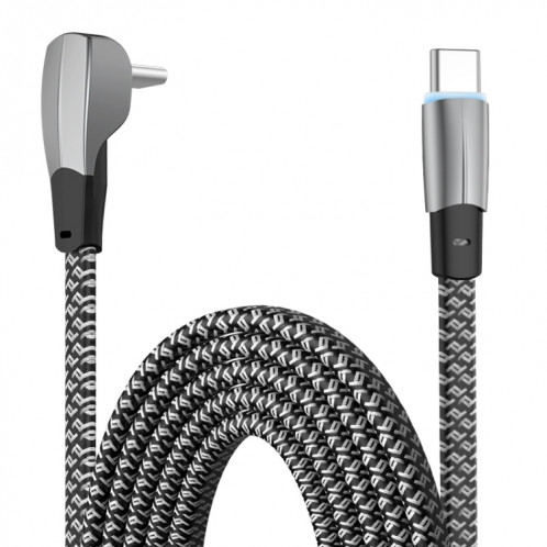 ENKAY Hat-Prince 65W USB-C / Type-C vers Type-C 6A Câble de tissage de données à charge rapide, Longueur: 2m SE0402469-07