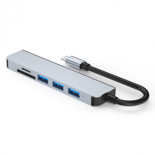 ENKAY Hat-Prince 6 en 1 Type-C vers 4K Adaptateur de station d'accueil HDMI Hub USB-C Lecteur de carte SD/TF SE06271804-08