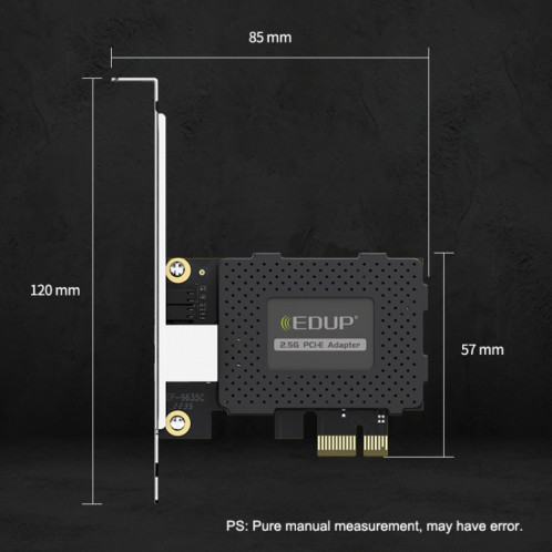 EDUP EP-9635C 2.5Gbps Gigabit Game Carte réseau filaire 2500M Extension de port Internet haute vitesse Ordinateur de bureau Adaptateur réseau Ethernet adaptatif SE06721584-012