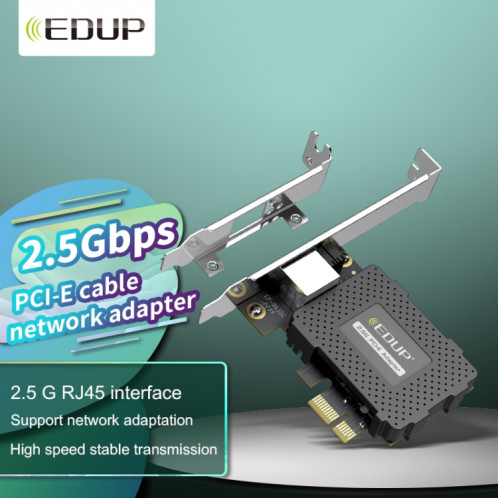 EDUP EP-9635C 2.5Gbps Gigabit Game Carte réseau filaire 2500M Extension de port Internet haute vitesse Ordinateur de bureau Adaptateur réseau Ethernet adaptatif SE06721584-012