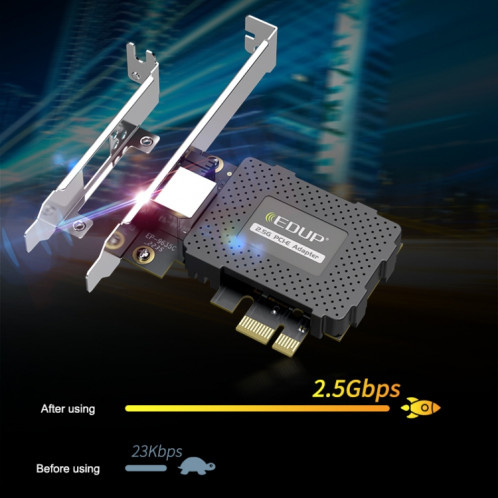 EDUP EP-9635C 2.5Gbps Gigabit Game Carte réseau filaire 2500M Extension de port Internet haute vitesse Ordinateur de bureau Adaptateur réseau Ethernet adaptatif SE06721584-012