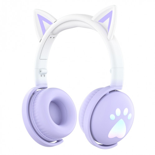 KE28 RGB Cute Cat Ears Bluetooth Casque de musique sans fil avec micro amovible (bouton) SH301C1194-09