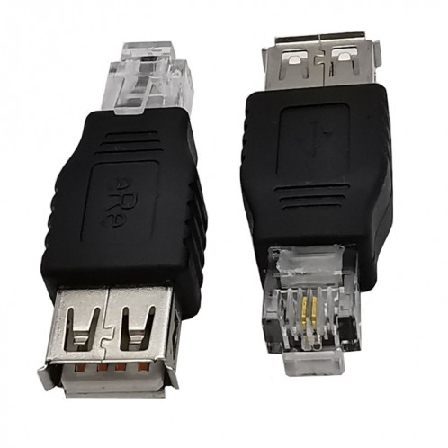 JUNSUN MAY Convertisseur adaptateur USB femelle vers mâle RJ11 6P2C SJ108618-06