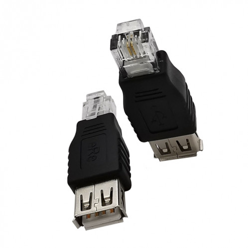 JUNSUN MAY Convertisseur adaptateur USB femelle vers mâle RJ11 6P2C SJ108618-06