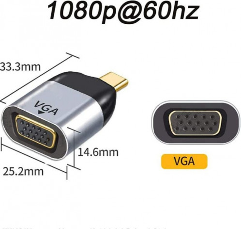 Convertisseur adaptateur USB-C mâle vers VGA femelle SH1154960-05