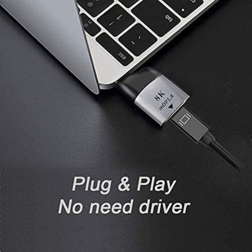 Adaptateur USB C vers Mini DisplayPort 4K 60hz pour tablette téléphone portable SH1166244-06