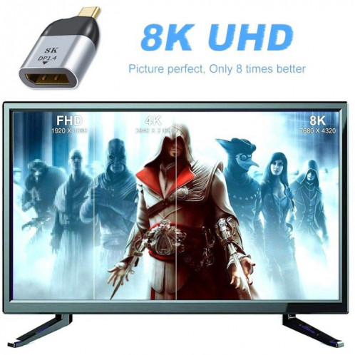 Convertisseur de port d'affichage USB Type C vers DP 4K 60hz pour ordinateur portable SH1177823-06