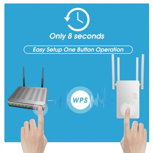 U6 5Ghz Répéteur WiFi sans fil 1200Mbps Routeur Wifi Booster 2.4G Extension longue portée () SH101B504-07