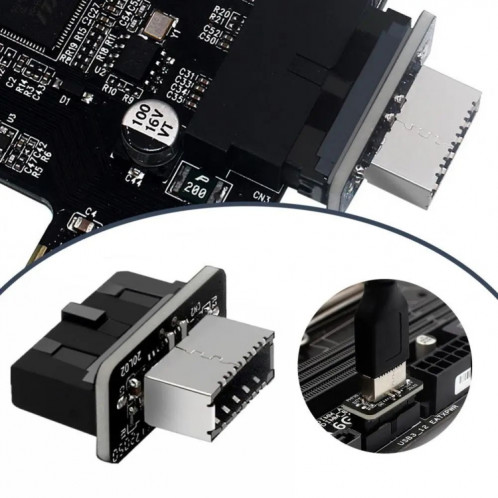 Adaptateur de carte mère USB3.0 19P/20P vers TYPE-E SH17191054-05