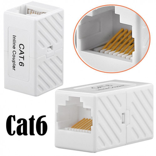 1 pièces JUNSUNMAY RJ45 femelle à femelle coupleur en ligne Cat6 Cat5e Cat5 adaptateur d'extension de câble Ethernet SJ3501696-05