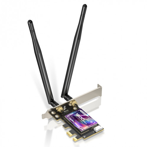 EDUP EP-9658 Carte PCI-E WiFi 6 AX1800M Adaptateur Bluetooth 5.2 pour PC de Bureau, Carte Réseau Interne PCI-E sans Fil Double Bande 2.4GHz/5.8GHz SE2147636-013