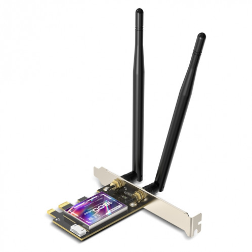 EDUP EP-9658 Carte PCI-E WiFi 6 AX1800M Adaptateur Bluetooth 5.2 pour PC de Bureau, Carte Réseau Interne PCI-E sans Fil Double Bande 2.4GHz/5.8GHz SE2147636-013