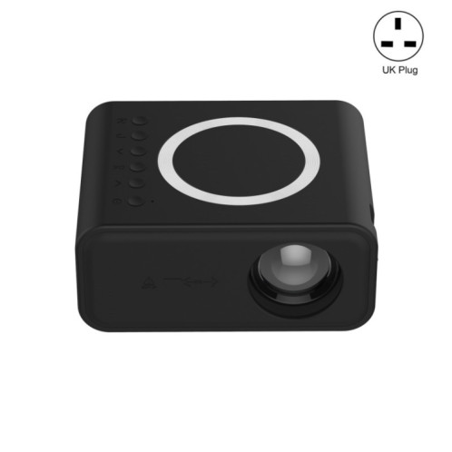 YT300 Accueil Multimédia Mini Projecteur À Distance Support Téléphone Portable (UK Plug Noir) SH701G826-06