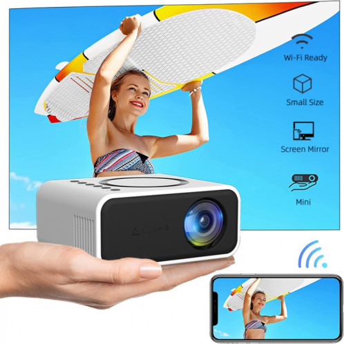 YT300 Accueil Multimédia Mini Projecteur À Distance Support Téléphone Portable ( White) SH701B1458-06