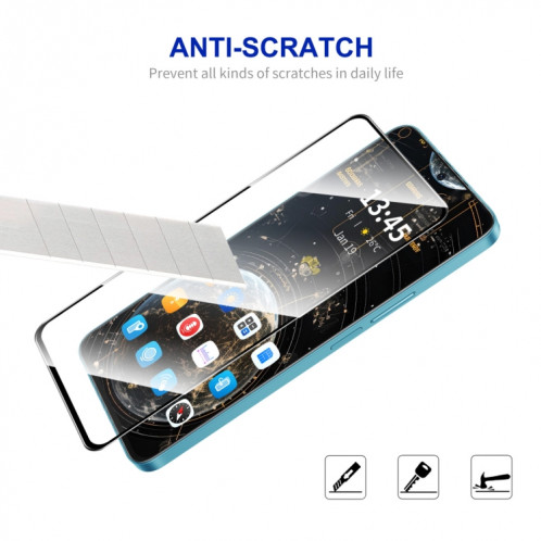 Pour Motorola Moto G04 ENKAY Film de verre trempé à haute colle en aluminium et silicium SE20091464-08