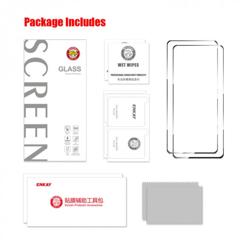 Pour Motorola Moto G 5G 2023/Edge 30 Pro 2 pièces ENKAY Film de verre trempé haute aluminium-silicium SE21041115-07