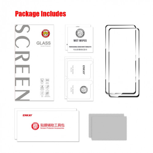 Pour Motorola Moto G84 2 pièces ENKAY Film de verre trempé à haute colle en aluminium-silicium SE21081309-08
